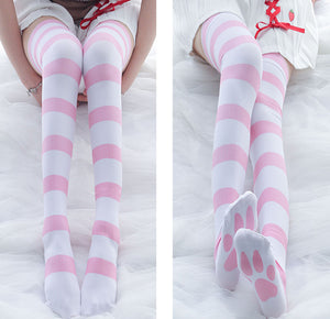 Cute Paw Long Socks JK3159
