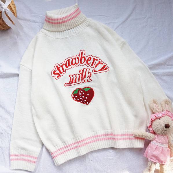 Fashion Strawberry Milk Sweater JK1852