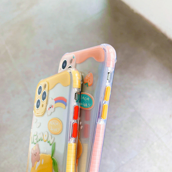 Peach and Lemon Phone Case for iphone7/7plus/8/8P/X/XS/XR/XS Max/11/11 pro/11 pro max JK2314
