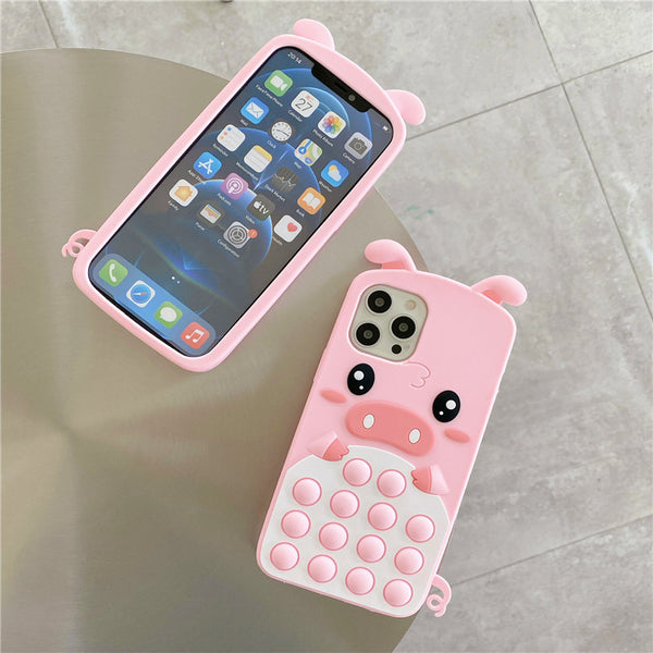 Lovely Pig Phone Case for iphone7/7plus/8/8P/X/XS/XR/XS Max/11/11 pro/11 pro max/12/12pro/12mini/12pro max JK2838