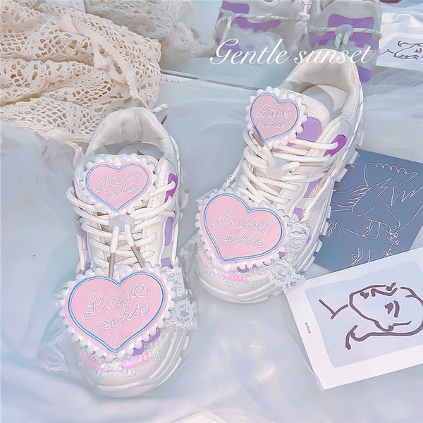 Fashion Heart Girls Sneakers JK3302