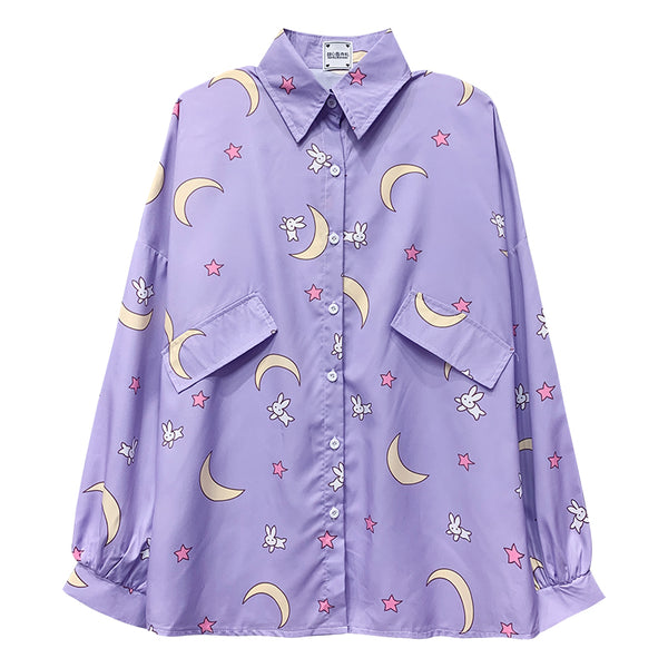 Fashion Moon Long Sleeve Shirt JK2188