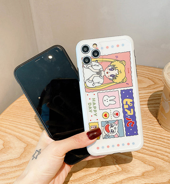 Cute Usagi Girl Phone Case for iphone7/7plus/8/8P/X/XS/XR/XS Max/11/11 pro/11 pro max JK2227