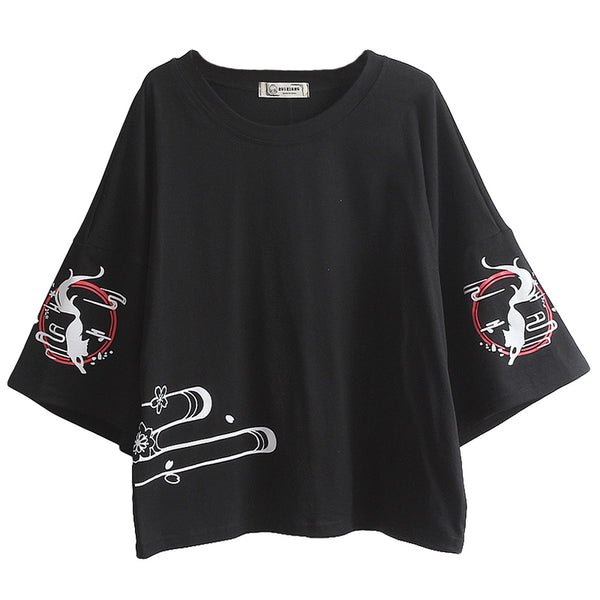 Summer Black Fox T-shirt and Shorts Set JK1783