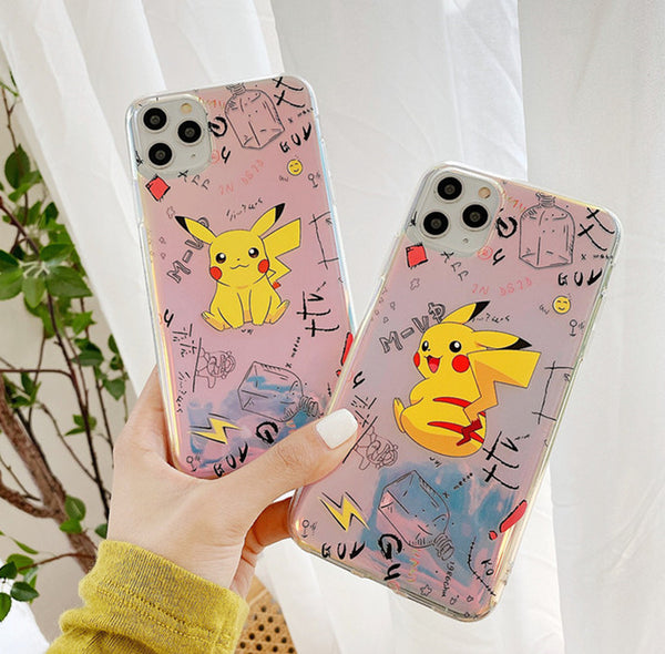 Lovely Pikachu Phone Case for iphone7/7plus/8/8P/X/XS/XR/XS Max/11/11 pro/11 pro max JK2066
