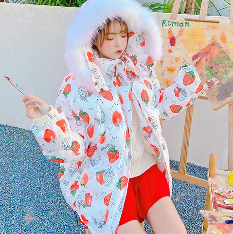 Sweet Strawberry Winter Coat JK2634