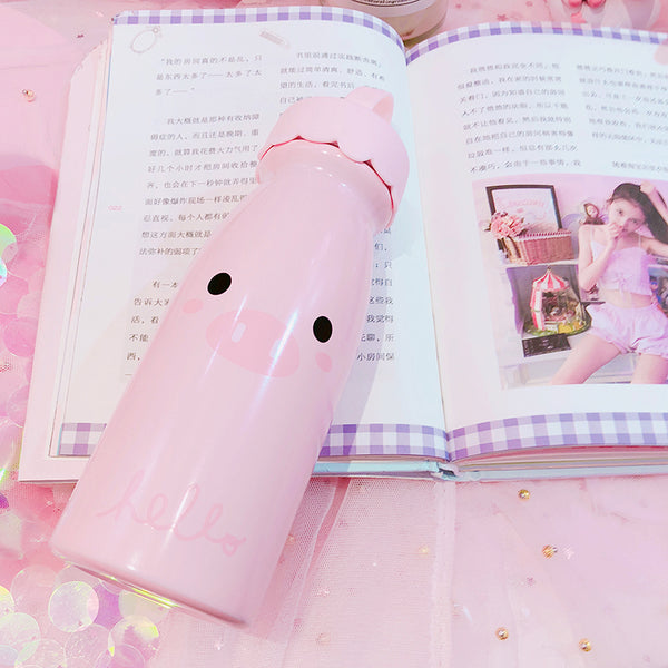 Pink Pig Water Bottle JK1291