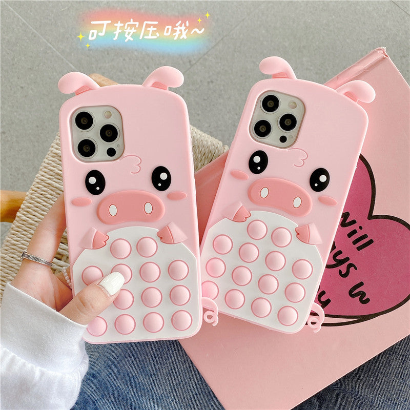 Lovely Pig Phone Case for iphone7/7plus/8/8P/X/XS/XR/XS Max/11/11 pro/11 pro max/12/12pro/12mini/12pro max JK2838
