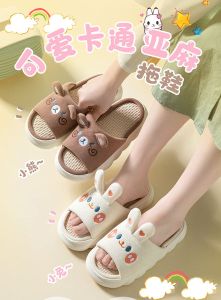 Cute Rabbit and Bear Slippers JK3111