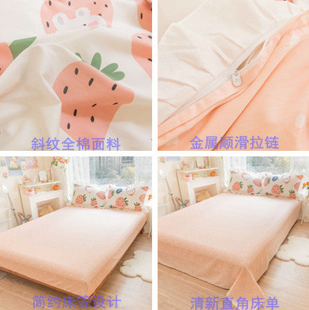 Fashion Strawberry Rabbits Bedding Set JK2697