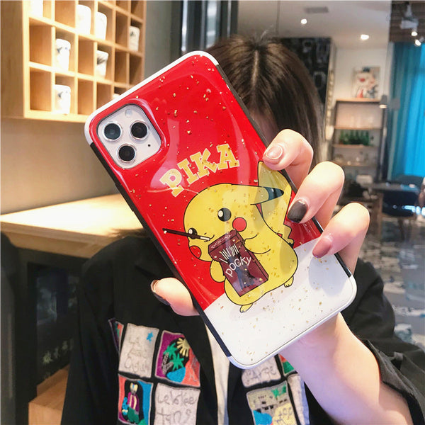 Lovely Pikachu Phone Case for iphone7/7plus/8/8P/X/XS/XR/XS Max/11/11 pro/11 pro max JK1899