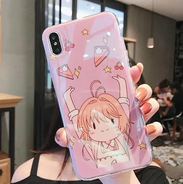 Cute Sakura Phone Case for iphone 6/6s/6plus/7/7plus/8/8P/X/XS/XR/XS Max JK1682