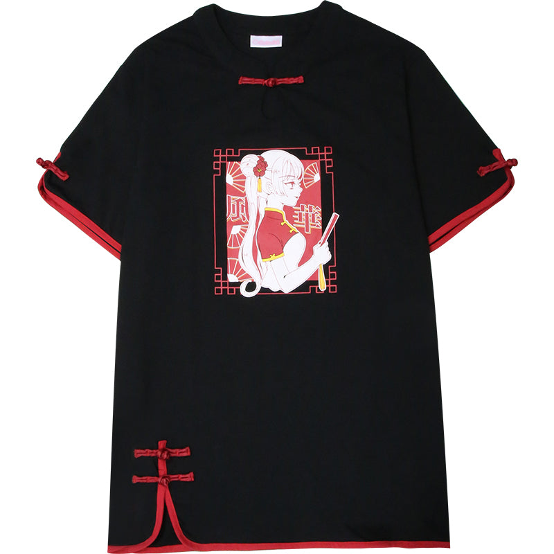 Chinese Girl T-shirt JK2241 – Juvkawaii