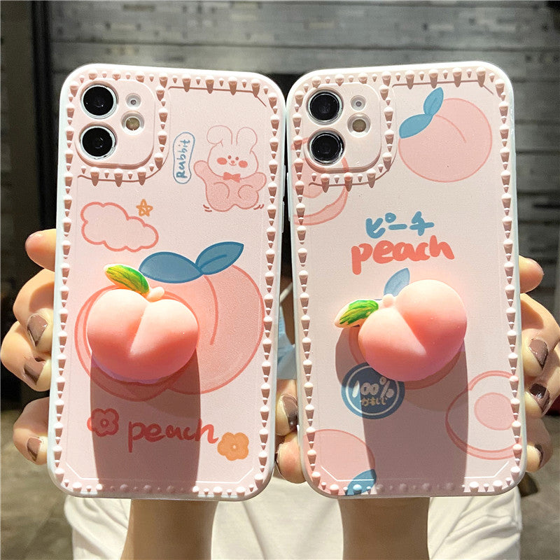 Sweet Peach Phone Case for iphone7/7plus/8/8P/X/XS/XR/XS Max/11/11 pro/11 pro max/12/12pro/12mini/12pro max JK3450
