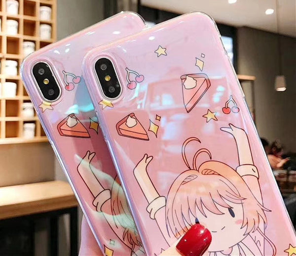 Cute Sakura Phone Case for iphone 6/6s/6plus/7/7plus/8/8P/X/XS/XR/XS Max JK1682