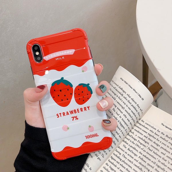 Strawberry Phone Case for iphone 6/6s/6plus/7/7plus/8/8P/X/XS/XR/XS Max JK2019