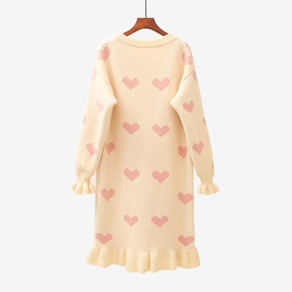 Fashion Heart Sweater Dress JK2142