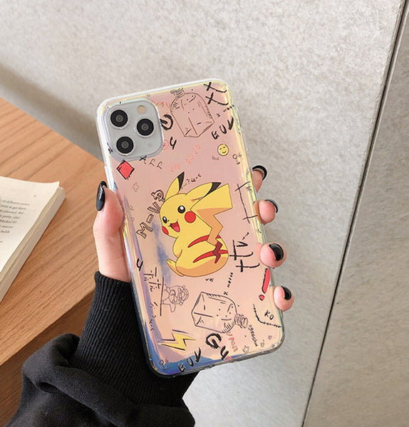 Lovely Pikachu Phone Case for iphone7/7plus/8/8P/X/XS/XR/XS Max/11/11 pro/11 pro max JK2066