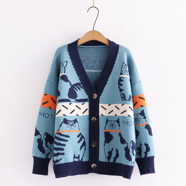 Lovely Cats Sweater Coat JK3041