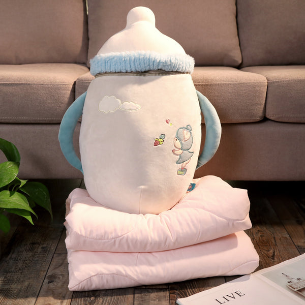 Lovely Baby Bottle Pillow And  Blanket JK2333