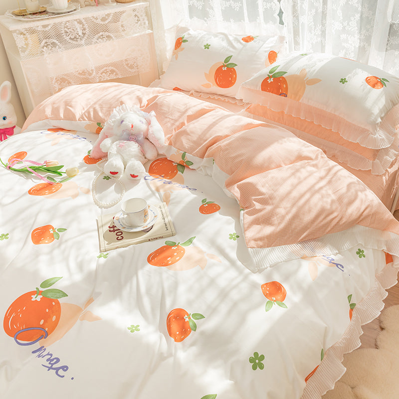 Sweet Orange Bedding Set JK2809