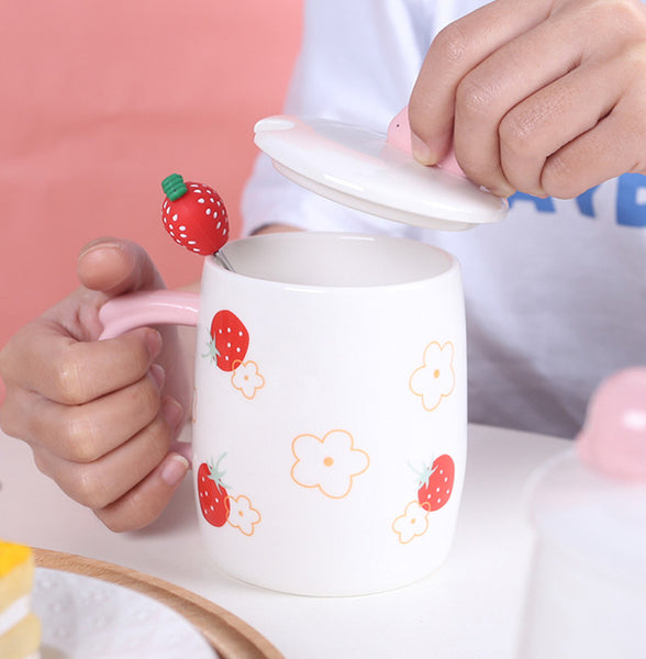 Sweet Strawberry Rabbit Mug Cup JK2799