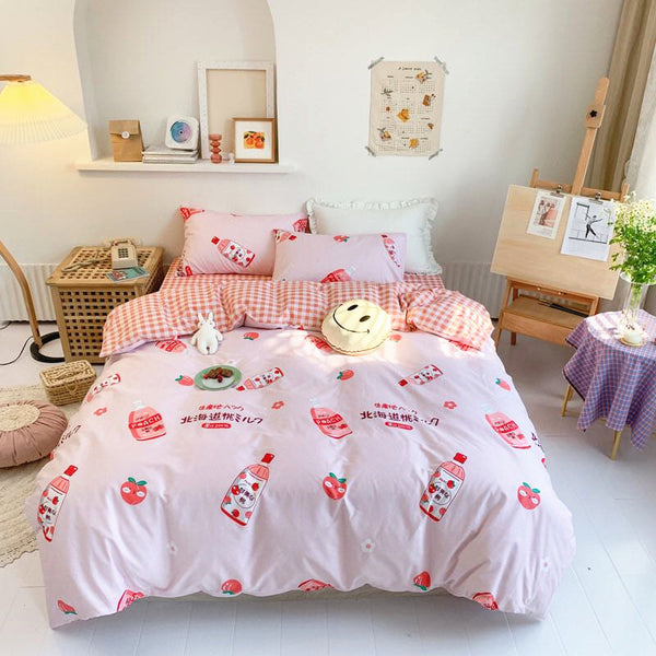 Strawberry Milk Bedding Set JK2250