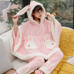 Lovely Rabbit Winter Pajamas Suits JK2548