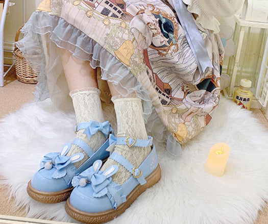 Fashion Lolita Rabbit Ears Shoes JK2737