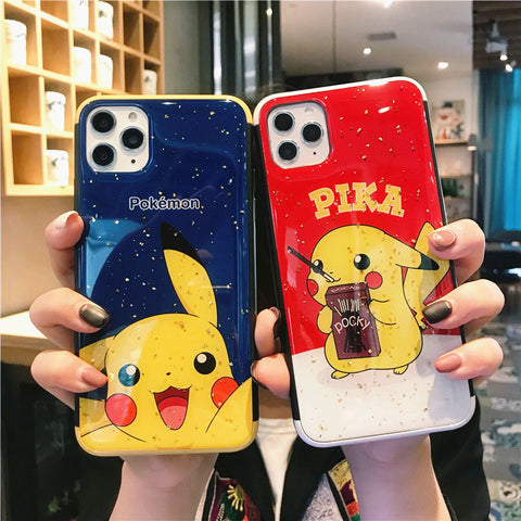 Lovely Pikachu Phone Case for iphone7/7plus/8/8P/X/XS/XR/XS Max/11/11 pro/11 pro max JK1899