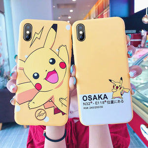 Lovely Pikachu Phone Case for iphone 6/6s/6plus/7/7plus/8/8P/X/XS/XR/XS Max JK1424