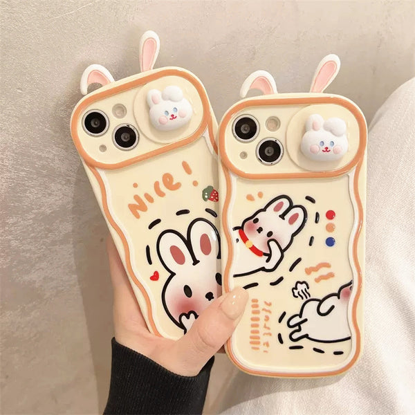 Lovely Rabbit Phone Case for iphone 11/11pro max/12/12pro/12pro max/13/13pro/13pro max/14/14plus/14pro/14pro max JK3360
