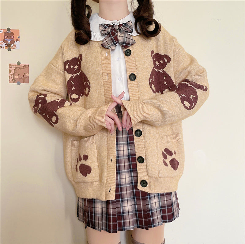 Cute Bear Sweater Coat JK2958
