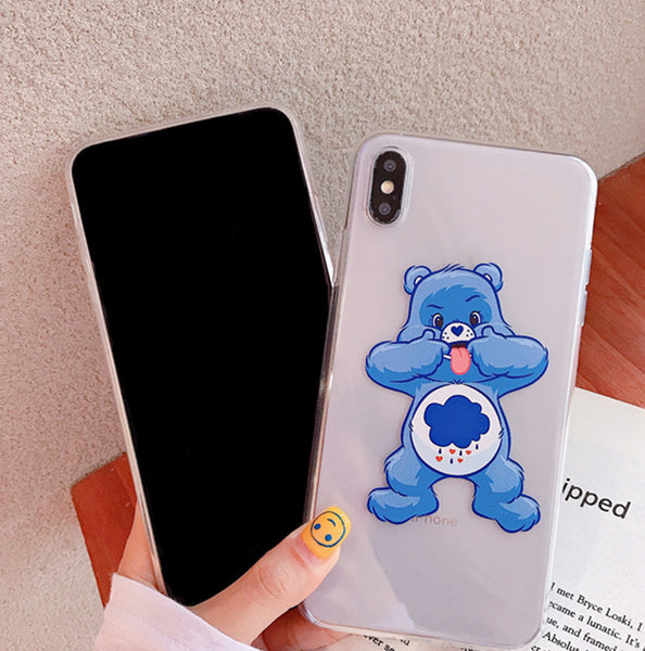 Cute Bear Phone Case for iphone 6/6s/6plus/7/7plus/8/8P/X/XS/XR/XS Max JK1896