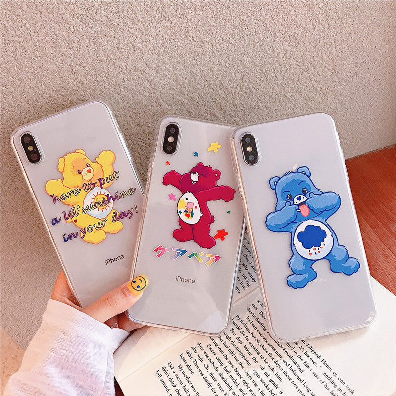 Cute Bear Phone Case for iphone 6/6s/6plus/7/7plus/8/8P/X/XS/XR/XS Max JK1896