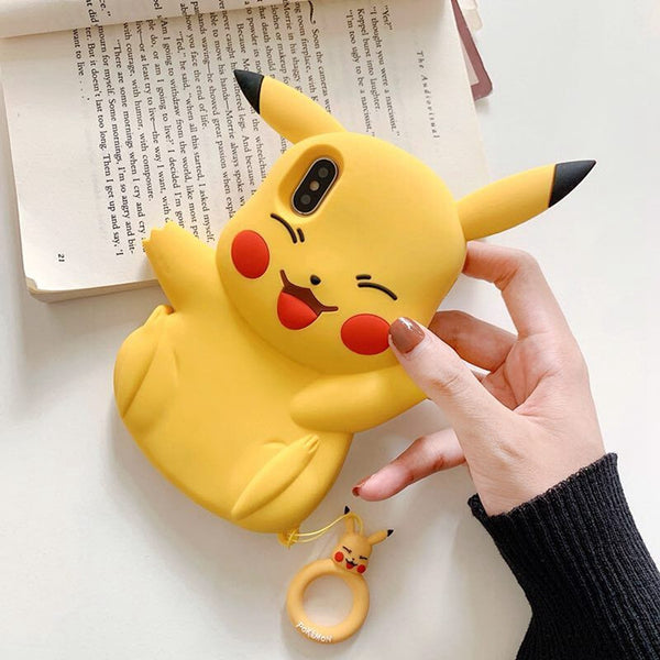 Lovely Pikachu Phone Case for iphone 6/6s/6plus/7/7plus/8/8P/X/XS/XR/XS Max JK1699