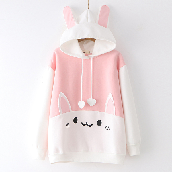 Cartoon Rabbit Ears Hoodie JK1782