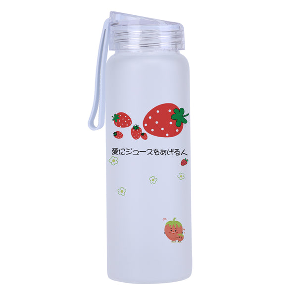 Fashion Strawberry Glass Water Bottle  JK1687