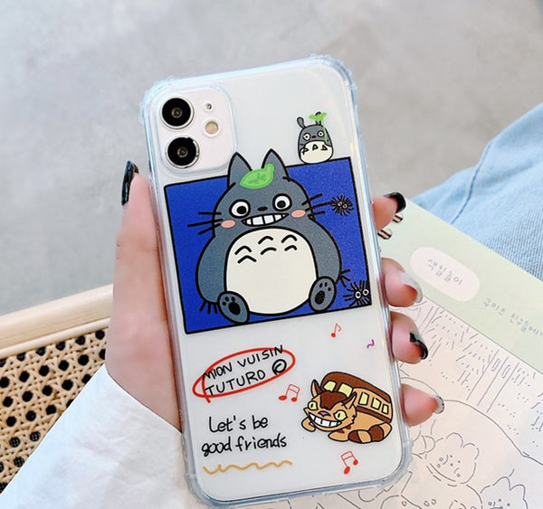 Cartoon Totoro Phone Case for iphone7/7plus/8/8P/X/XS/XR/XS Max/11/11 pro/11 pro max JK2462