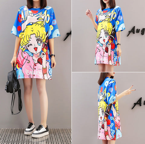 Fashion Sailormoon Long T-shirt JK1410