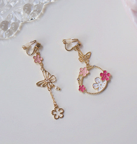 Sakura Flowers Earrings/Clips JK3250