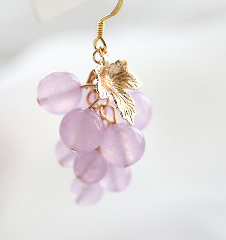 Purple Grapes Earrings/Clips JK2715