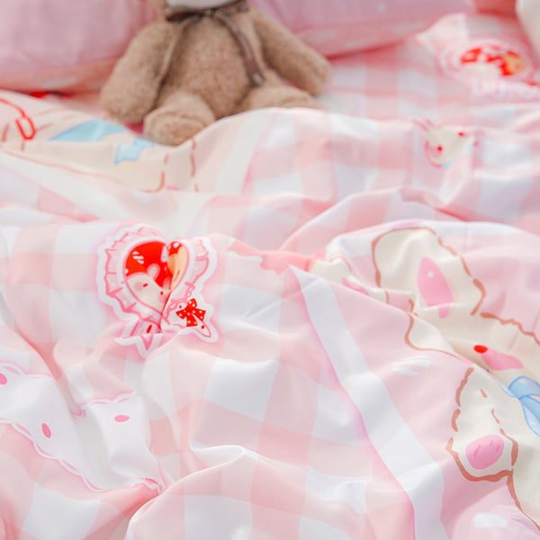 Pink Rabbit Bedding Set JK2413
