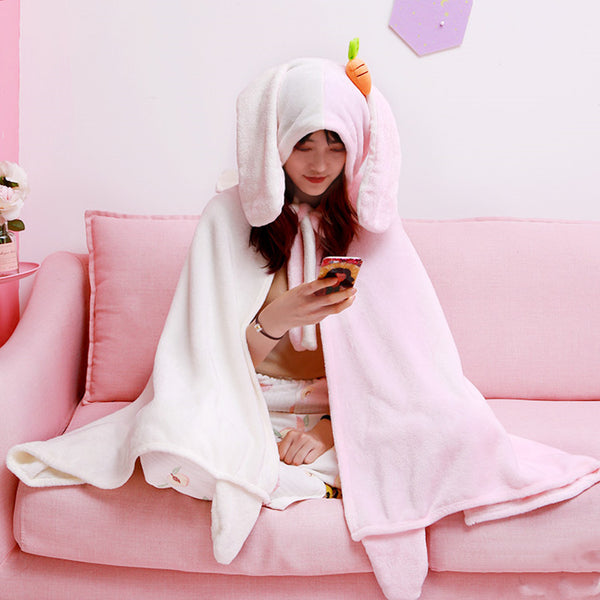 Lovely Rabbit and Bear Cloak Blanket JK1883