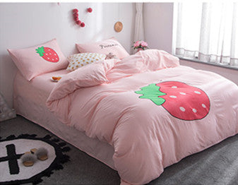 Pink Strawberry Bedding Set JK1572