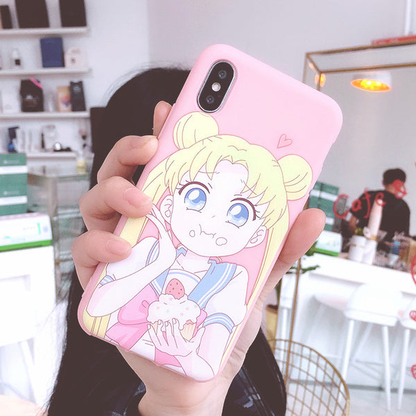Kawaii Sailormoon Phone Case for iphone 6/6s/6plus/7/7plus/8/8P/X/XS/XR/XS Max/11/11 pro/11 pro max JK1832