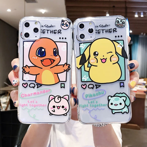 Cute Pikachu Phone Case for iphone 7/7plus/8/8P/X/XS/XR/XS Max/11/11 pro/11 pro max JK1959