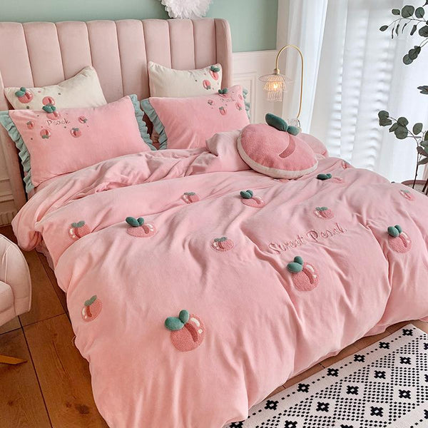 Cute Peach Bedding Set JK2831