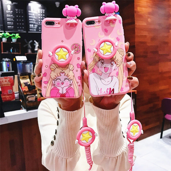 Pink Usagi Phone Case for iphone 6/6s/6plus/7/7plus/8/8P/X/XS/XR/XS Max JK1240
