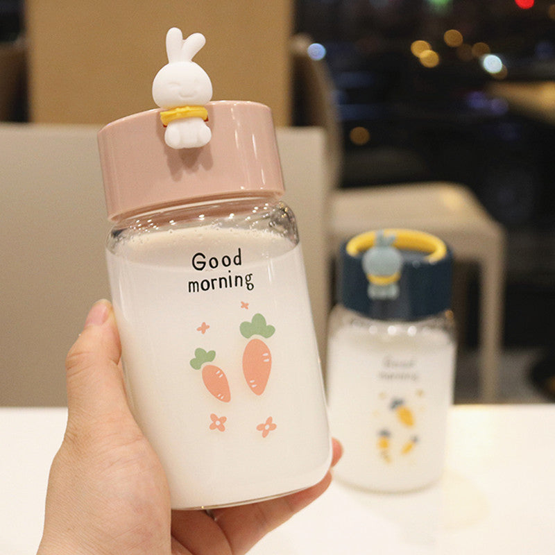 Cute Carrots Glass Water Bottle  JK2325